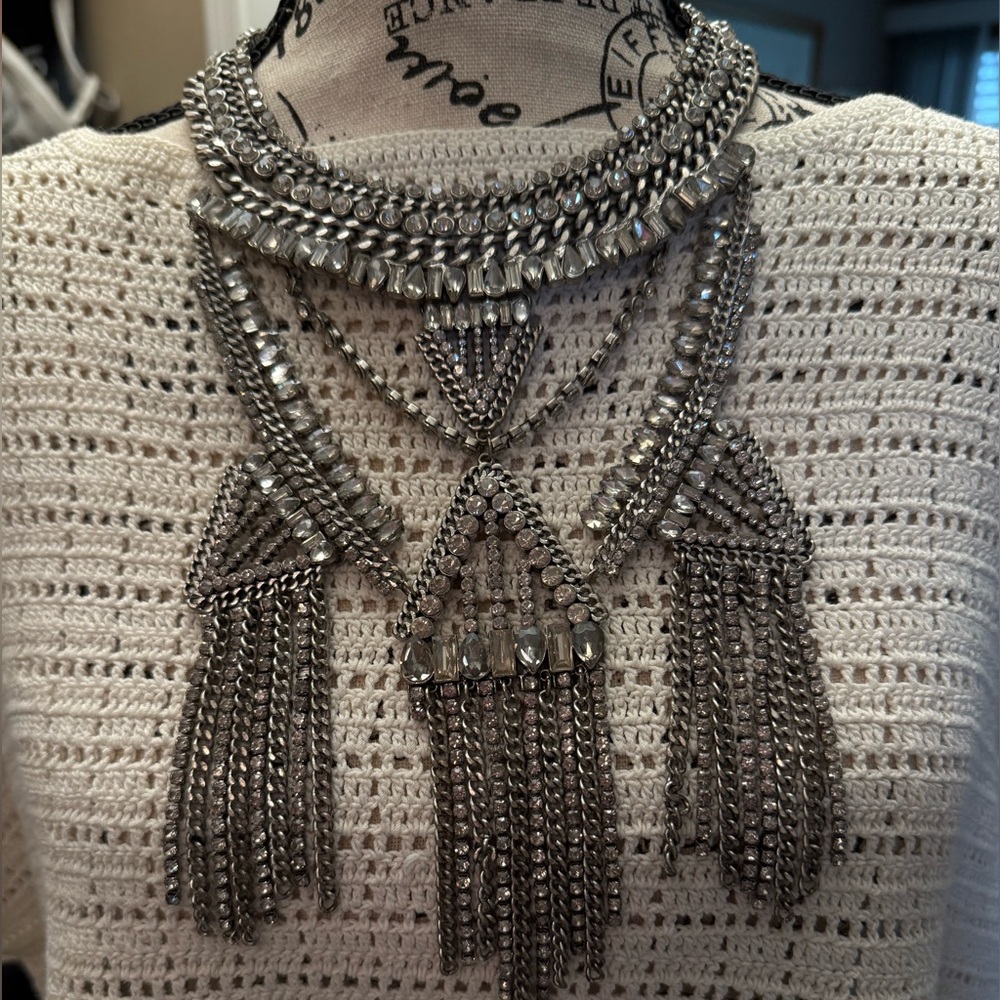 Elegant Silver Statement Necklace